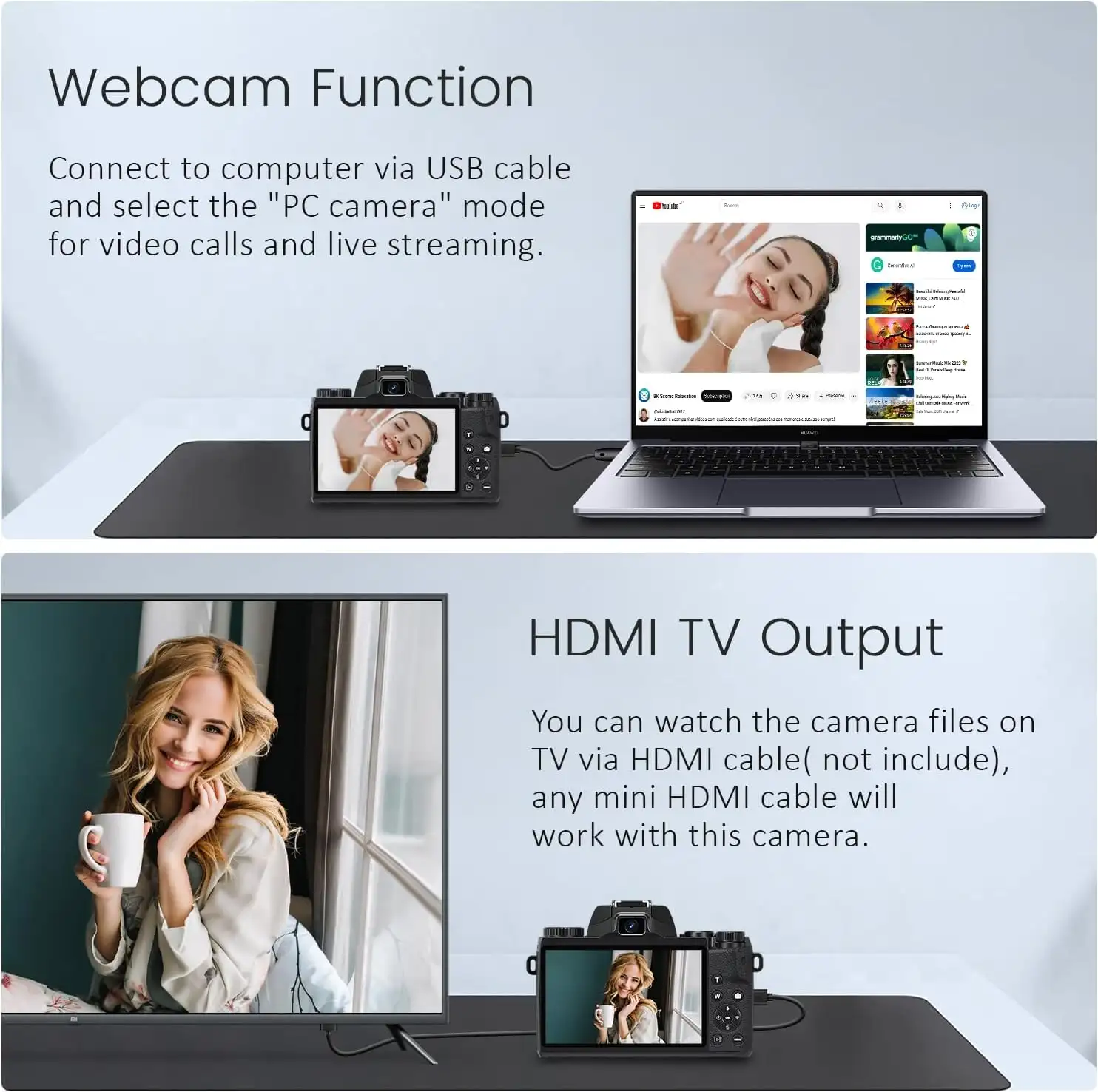 Saneen Digital Camera, 4k Cameras, 64MP WiFi Touch Screen Vlogging Camera - 71an6gcrltl._ac_sl1500_